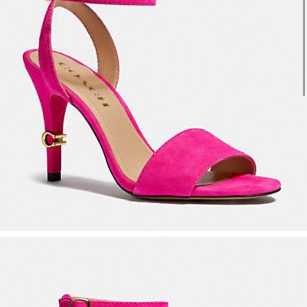 Coach Pink Heels with Sleek Design and High Stiletto